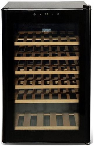 מקרר יין מעוצב ל-49 בקבוקים עם מדחס ומדפי עץ WC49B-E ‏115 ליטר FUJICOM